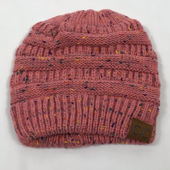 Women's C.C. Messy Bun Beanie (Select Colors) NEW - Picture 4 of 7